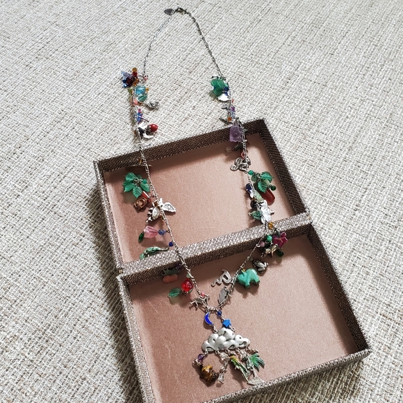 Vintage Lucy Issacs Sterling Rainforest Necklace - Picture 2 of 16